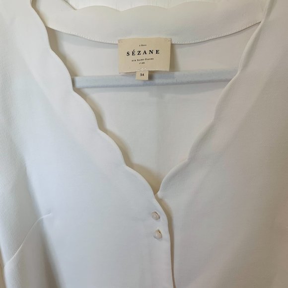 [NWOT] Sezane Antika Blouse in Ecru, FR34/US2 - Picture 4 of 4